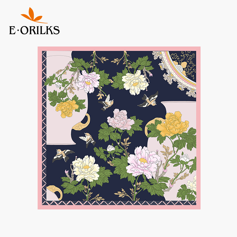 eorilks中国风文创真丝小方巾