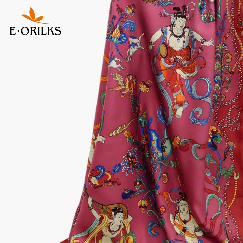 eorilks意敖瑞敦煌女伎乐真丝巾