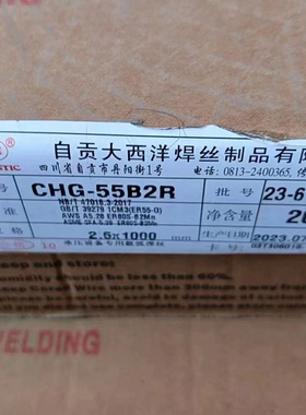 大西洋CHG-55B2R R30/R31低合金钢ER55B2MnV耐热钢焊丝62B3氩弧40
