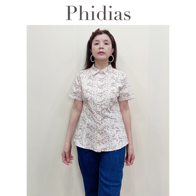 Phidias碎花衬衫女士春季2026新款洋气减龄漂亮小衫显瘦中袖上衣