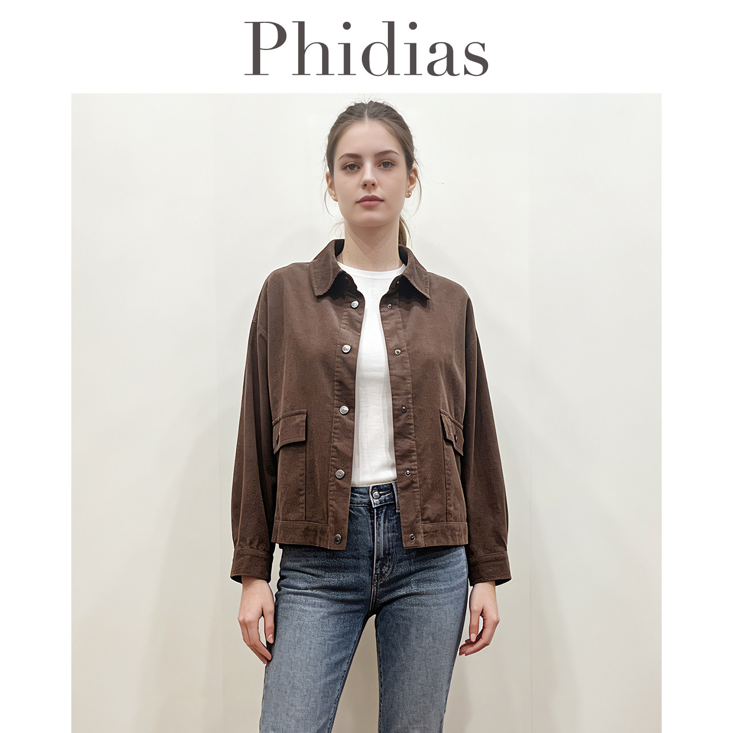 Phidias宽松大码女装2026新款女春季秋装时尚百搭长袖短款薄外套