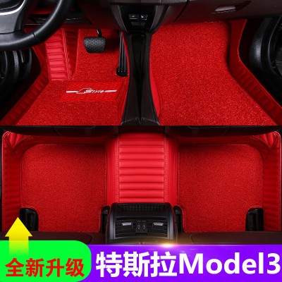 特斯拉防水双层地毯式纯电动脚垫