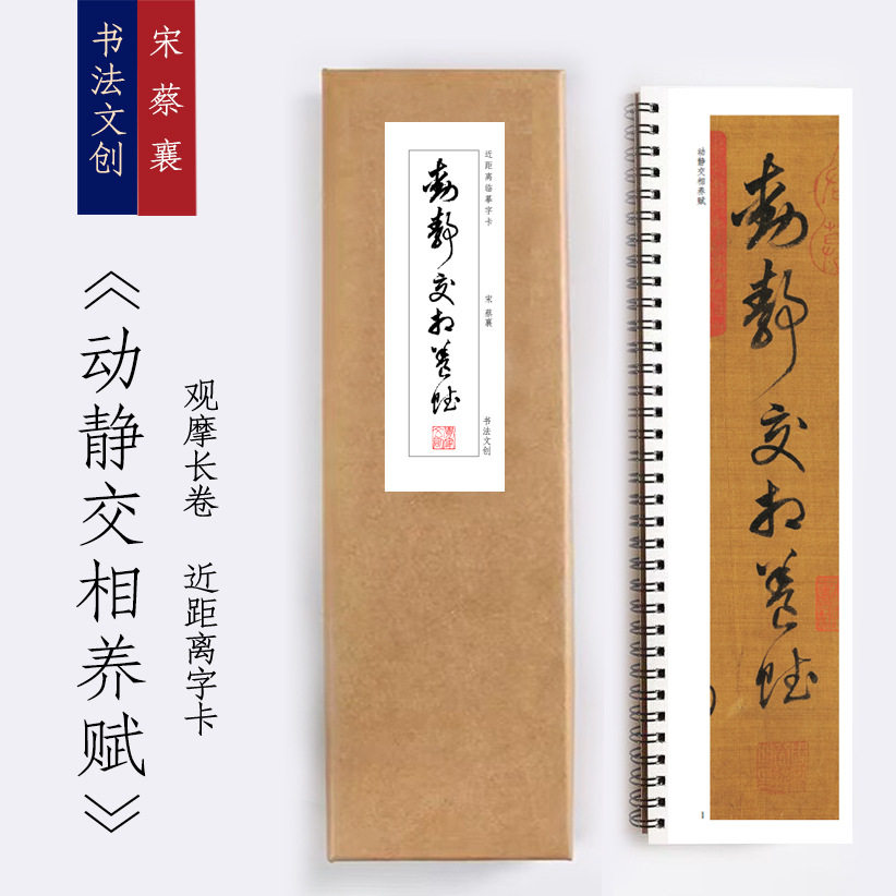 宋蔡襄 动静交相养赋 草书书法近距离临摹描红字帖练字卡