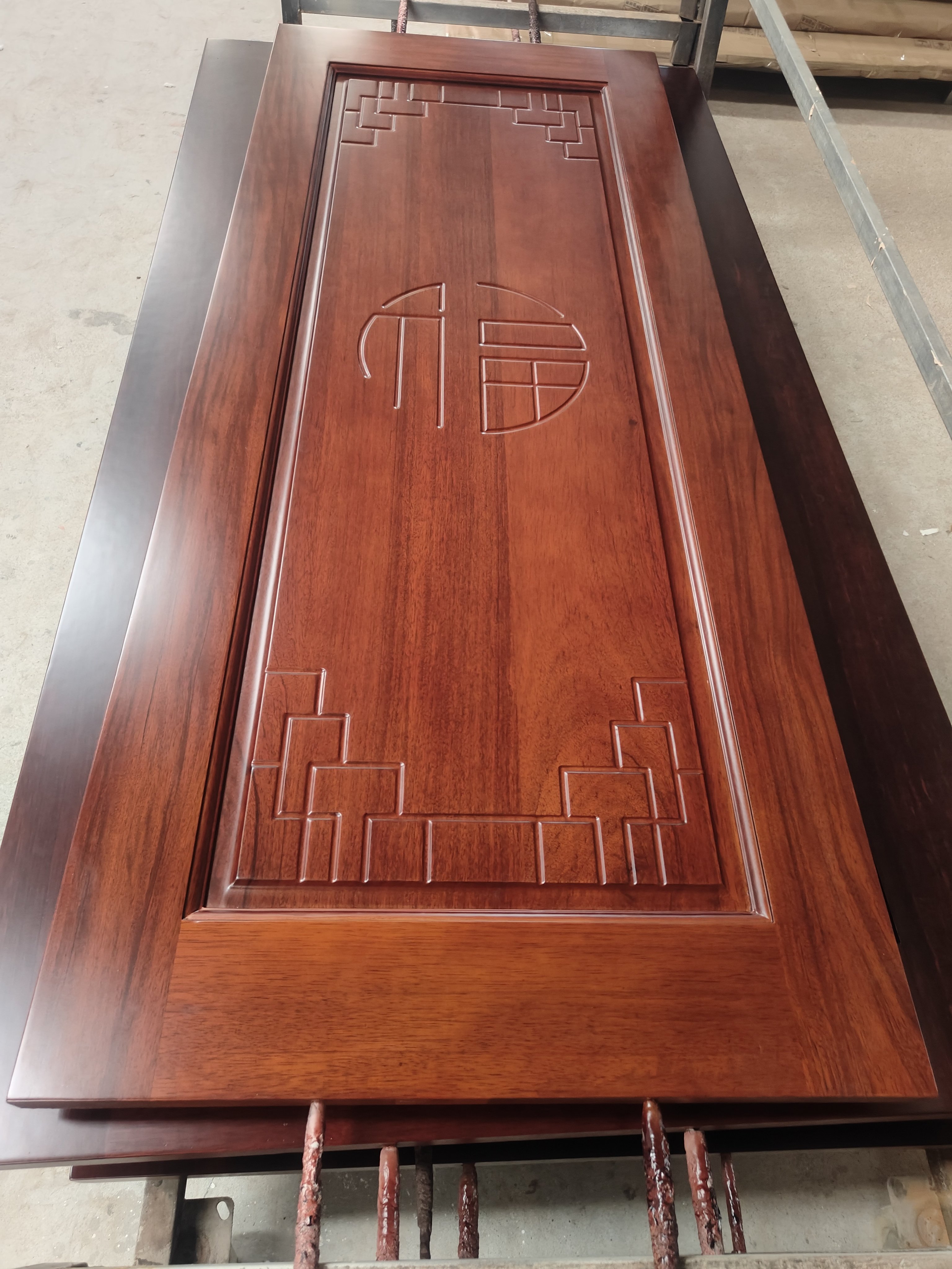 非洲菠萝格纯原木新中式烤漆卡斯拉室内实木门轻奢房间门卧室门