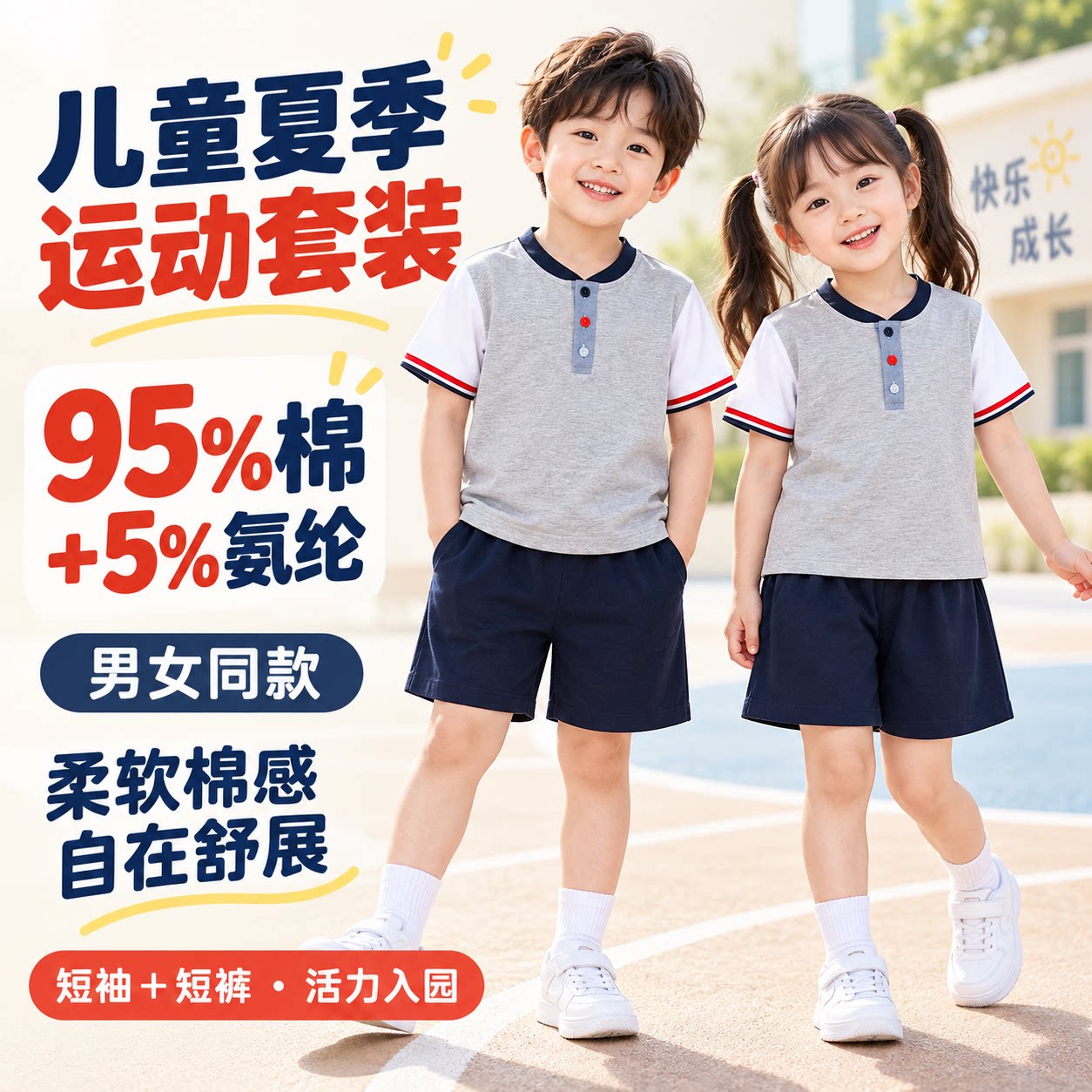 小学生校服套装夏季短袖儿童班服英伦学院风幼儿园园服六一演出服