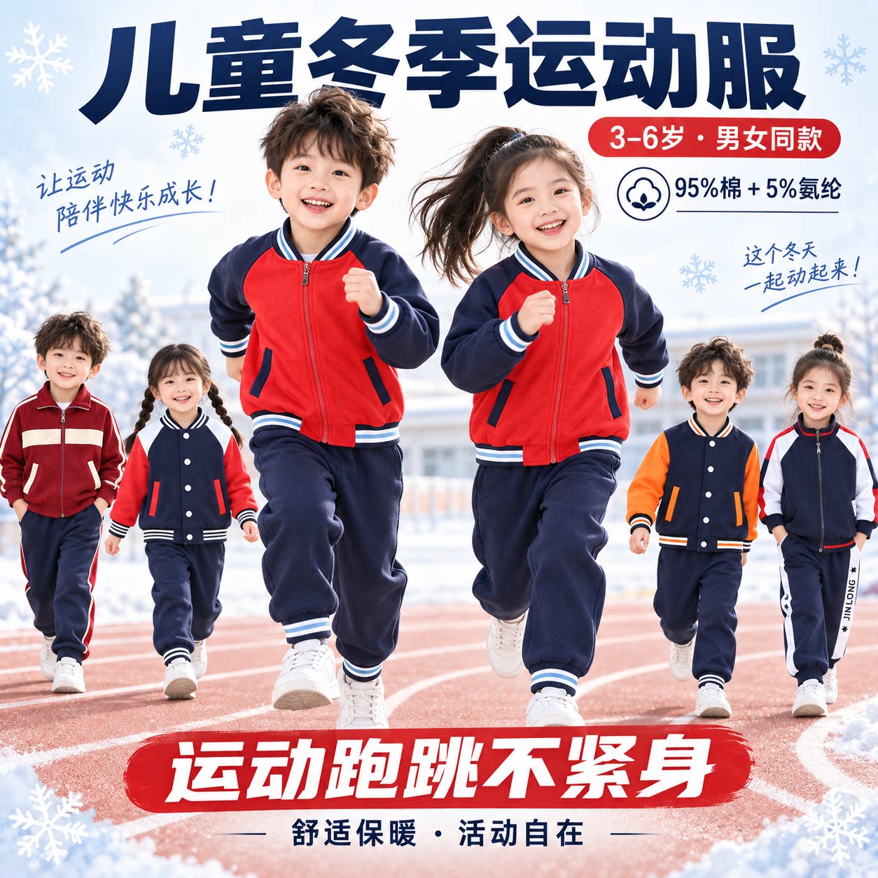 男女潮帅气时髦套装秋冬季儿童装2026新款宝宝运动服幼儿园班园服