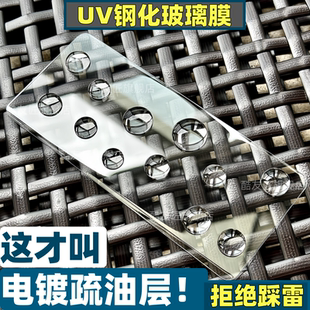 適用榮耀MagicV5 xfold3華為mateX6 X3折疊手機OPPO玻璃膜FindN2 V3電鍍VS2小米mixfold4外屏UV鋼化膜vivo