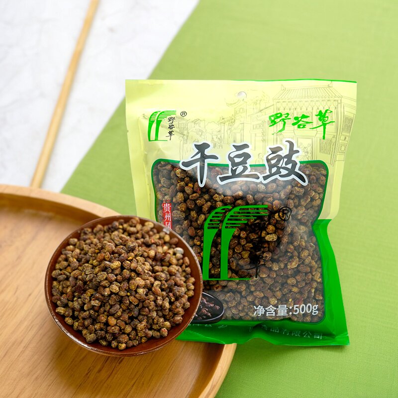 贵州特产野谷草干豆豉遵义特产臭豆豉麻辣黄豆豉调料下饭菜500g