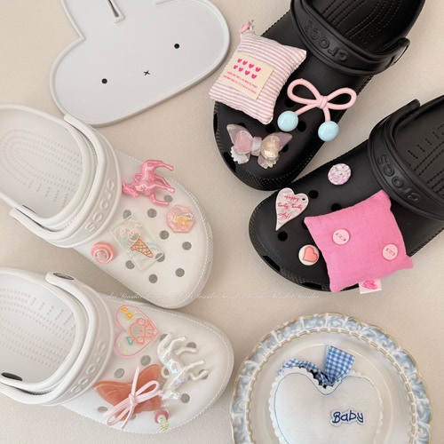 甜汤圆韩系ins可爱鞋花适配Crocs