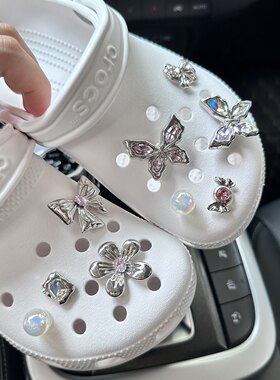 洞洞鞋沙滩鞋鞋花鞋扣鞋面装饰