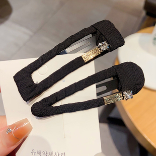 碎发发夹侧边前额女黑色夹子2024新款 后脑勺bb夹一字夹刘海发卡子