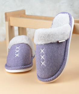 断码清仓价！情侣棉拖鞋冬季家居家用室内防滑毛绒男女保暖加厚