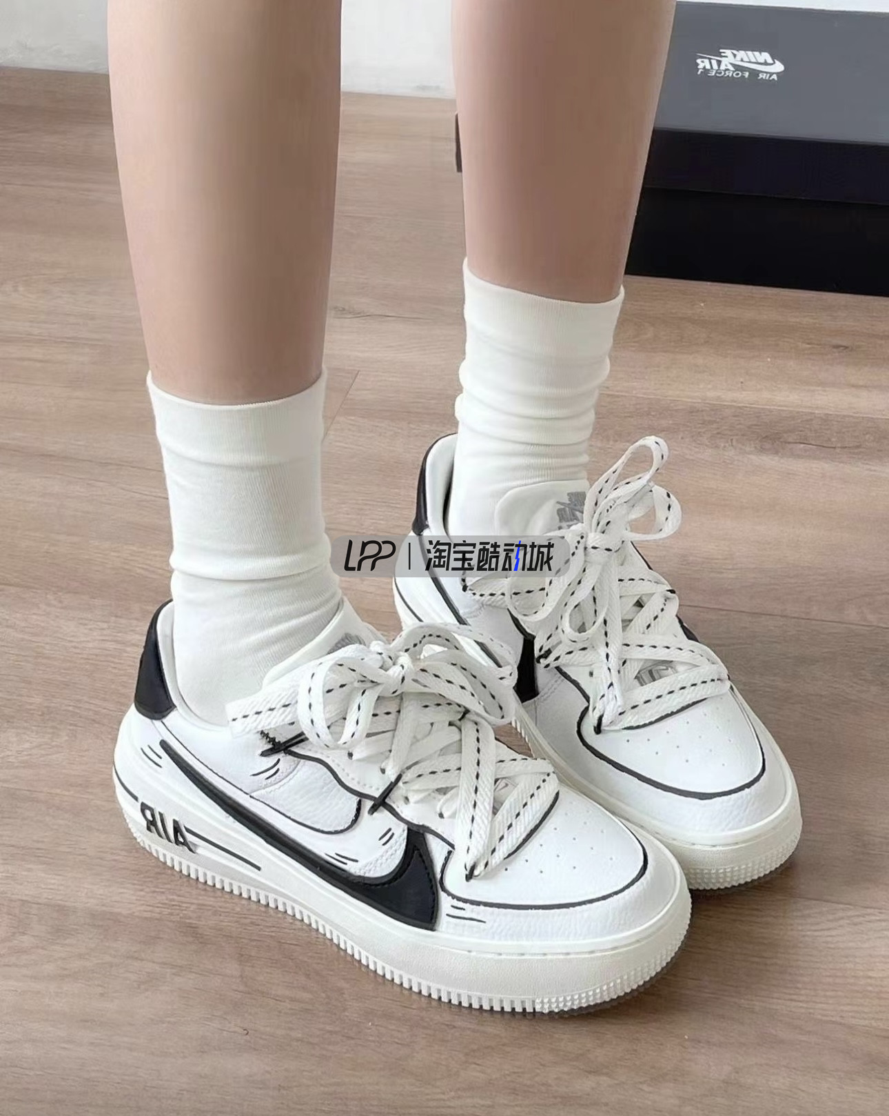 LPP定制球鞋 Nike Air Force 1 二次元漫画女主厚底空军一号板鞋