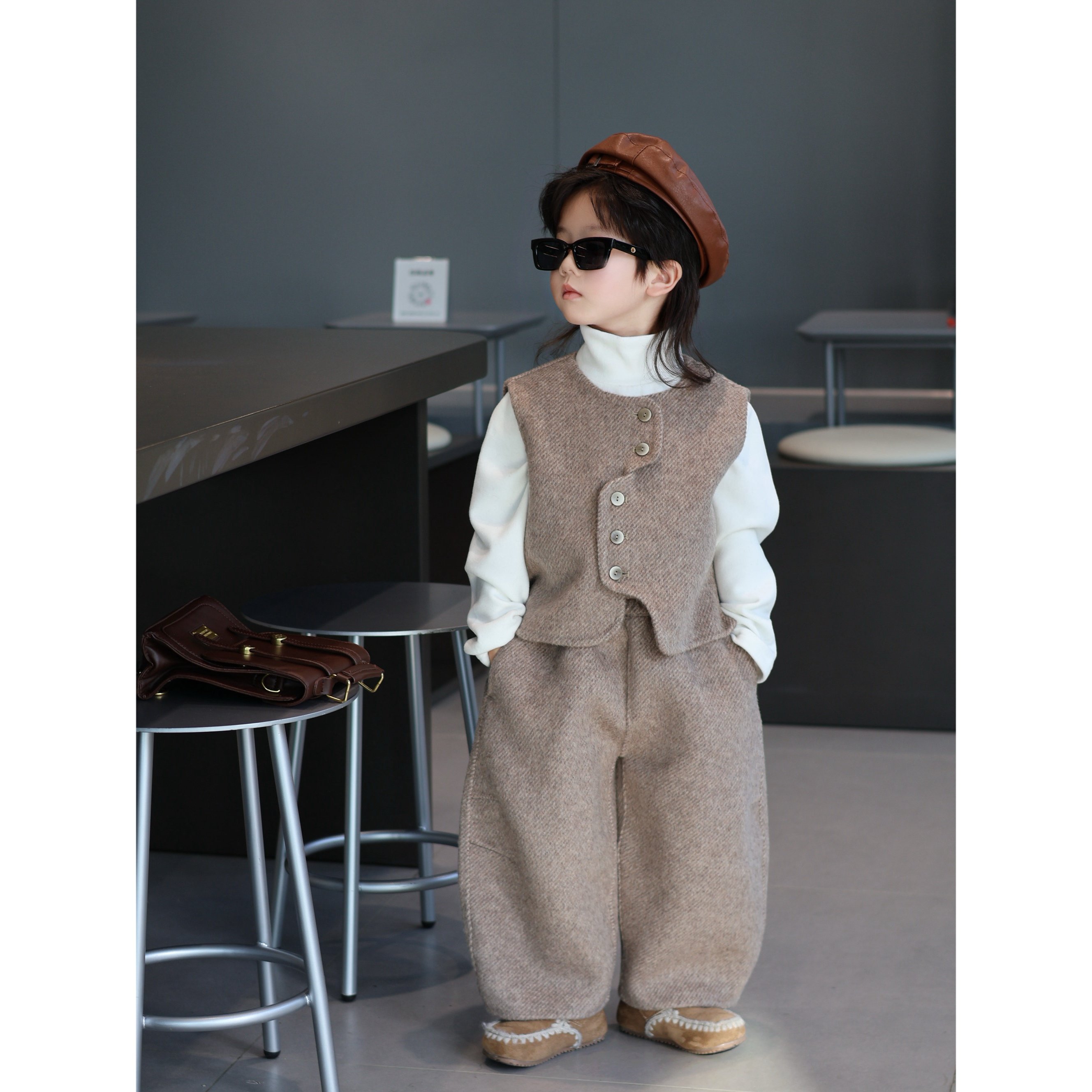 【85%羊毛15%天丝】2025新款秋冬季儿童韩版宽松时尚羊毛裤M6669,童装/婴儿装/亲子装,裤子,淘宝优惠券,粉丝福利购,淘宝优惠卷