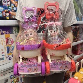 芒果潮玩女孩过家家手推车洋娃娃美琪萌娃超市购物车可爱公仔玩具