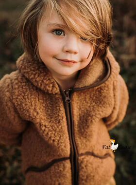 国现清库存｜波兰Alwero儿童羊毛连帽开衫轻薄保暖