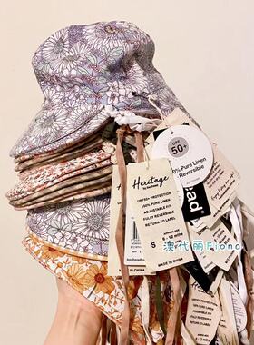 国现｜棉麻双面渔夫帽澳洲Bedhead儿童成人防晒帽UPF50+