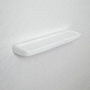 卫浴挂件化妆品架卫生间洗漱置物架浴室收纳架单层陶瓷镜前架