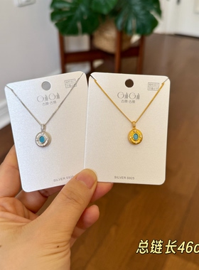 古丽古丽新款时尚高级感气质精致甜美个性复古百搭项链925银08085