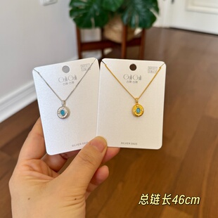 古丽古丽新款时尚高级感气质精致甜美个性复古百搭项链925银08085