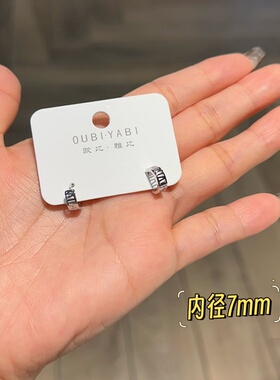 欧比雅比新款时尚百搭简约小众设计高级感耳环耳饰耳圈耳扣08174