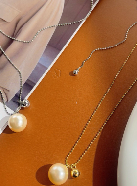 欧比雅比高级感精致时尚简约百搭小众设计感个性毛衣链项链25348