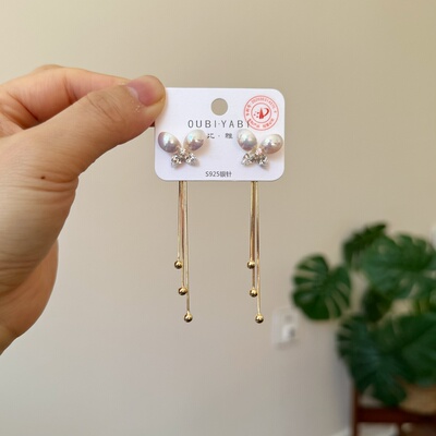 欧比雅比新款时尚高级感气质精致淑女甜美个性复古百搭耳环10369