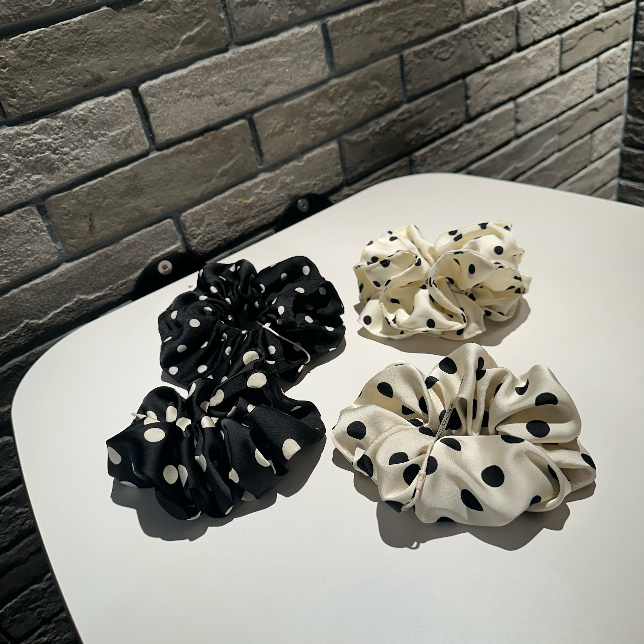 韩系多层波点大肠发圈女新款高弹力扎马尾发绳不伤发头绳发饰0624