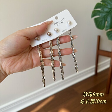 欧比雅比银针精致个性耳环时尚小众设计高级感轻奢气质耳饰34845