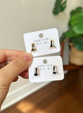 欧比雅比新款甜美网红时尚气质个性淑女通勤百搭冷淡风耳环02543