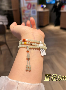 新款玉石温柔时尚高级感气质精致甜美复古手链手串7869