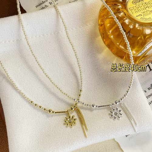 欧比雅比雏菊项链女设计感立体吊坠小众设计高级感锁骨链05590