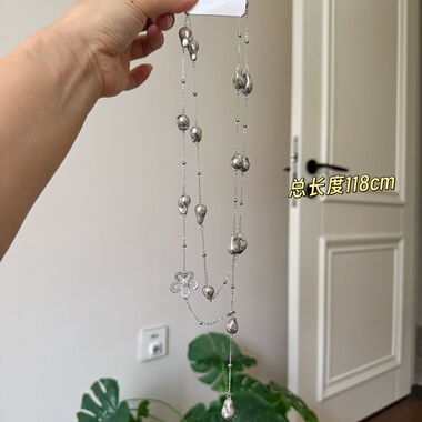 艾鹿美拉德精致百搭时尚高级感温柔可爱法式项链颈链毛衣链00131