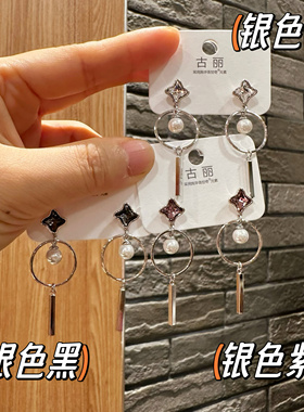 古丽耳环女气质高级感轻奢小众设计感长款流苏不规则款耳饰01525