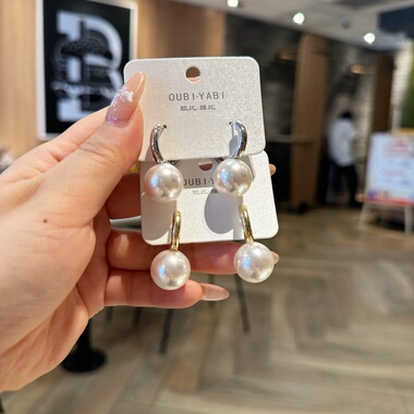 欧比雅比温柔法式耳钉女小众设计感高级轻奢气质百搭耳饰12470