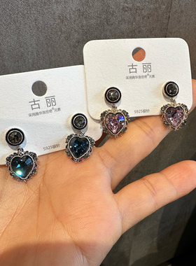 古丽锆石耳环高级感精致耳钉新款爆款小众设计感气质耳饰02107