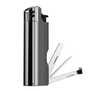 百诚一次性换芯型烟斗斜火打火机火石砂轮机金属套带烟斗刀点蜡烛