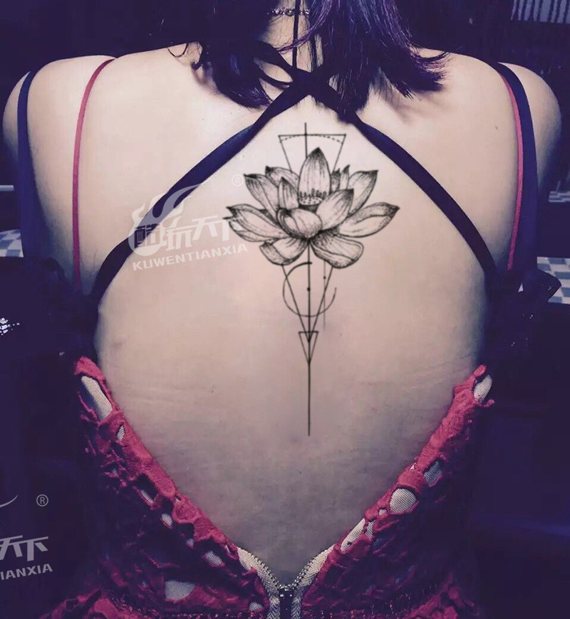 酷玩天下莲花纹身贴 防水女性感身体彩妆