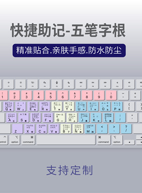 适用苹果MacBookPro14键盘贴膜A2442笔记本电脑OS快捷功能五笔字