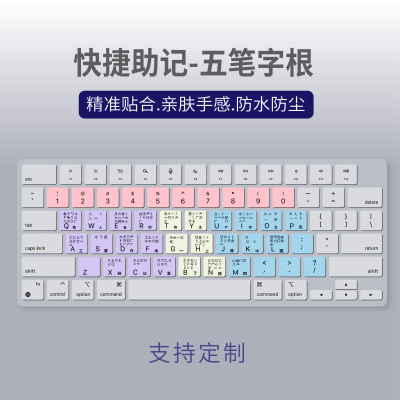 适用苹果MacBookPro14键盘贴膜A2442笔记本电脑OS快捷功能五笔字