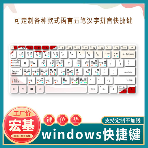 适用宏碁蜂鸟FUN键盘膜14寸n17w7电脑N19H2快捷中文功能SF314-54G