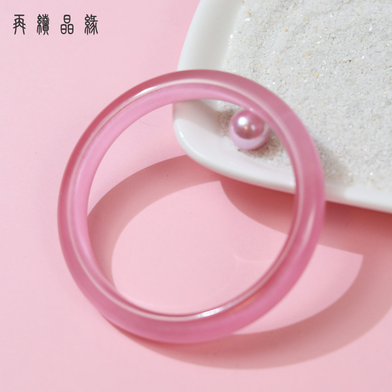 新品韩版正品粉猫眼石手镯 时尚饰品女水晶猫眼效应明显
