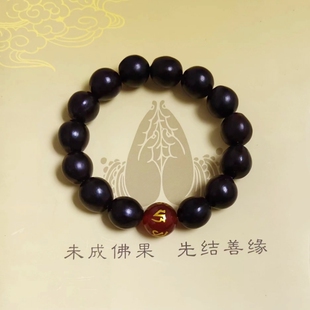 寺院结缘野生无患子菩提玛瑙手串木患子佛珠鬼见愁男女士单圈手链