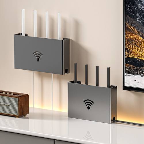 置物架免打孔光猫wifi机顶盒支架