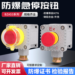 防爆控制按钮 急停自锁开关盒两档三档旋钮转换开关 IICT6铸铝箱