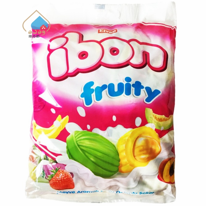 ibon水果味夹心糖奶糖1000g