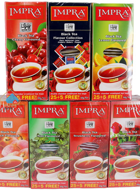 斯里兰卡进口IMPRA锡兰红茶60g玫瑰薄荷30包袋泡花果茶调味茶包邮