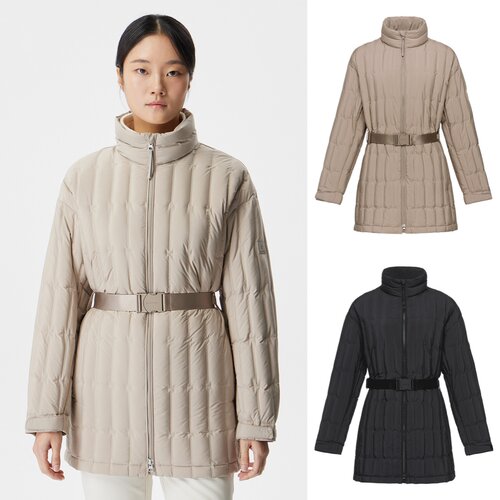 折扣BLACKYAK布来亚克韩国直邮25冬女户外轻量腰带收腰立领羽绒服