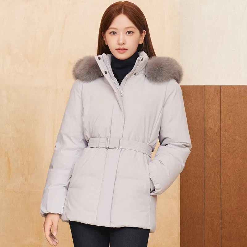 NEPA 韩国代购 直邮 25秋冬女士户外束腰中长款鹅绒羽绒服7L82072