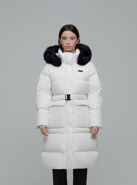 NATIONAL/国家地理 韩国代购直邮特价女连帽鹅绒羽绒服N244WDW320